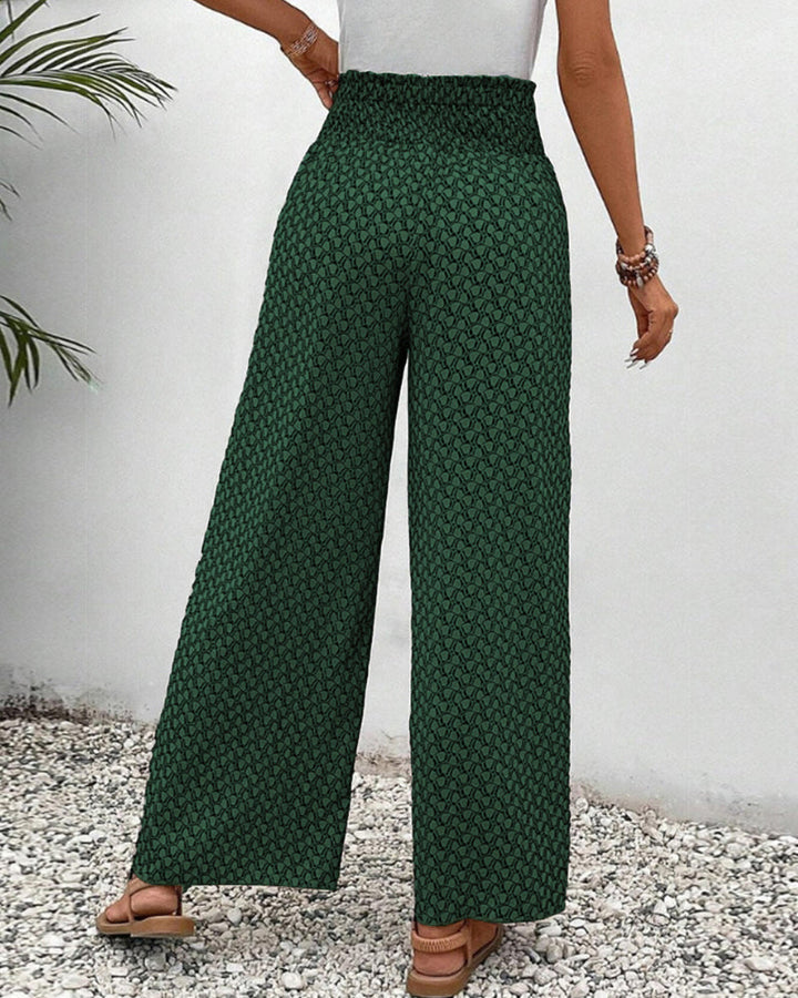 Women's High-Waisted Wide-Leg Boho Style Pants | Summer