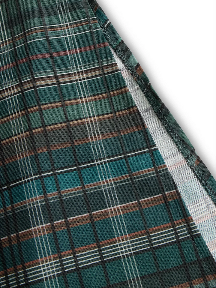 Margot | Classic Plaid Button-Down Maxi Dress