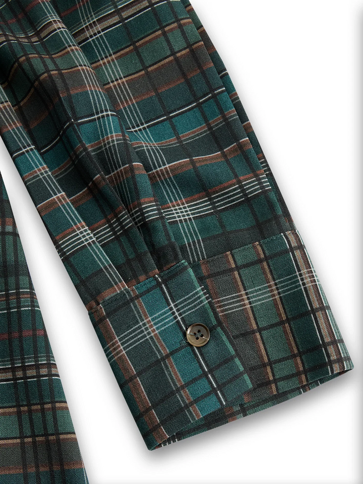 Margot | Classic Plaid Button-Down Maxi Dress