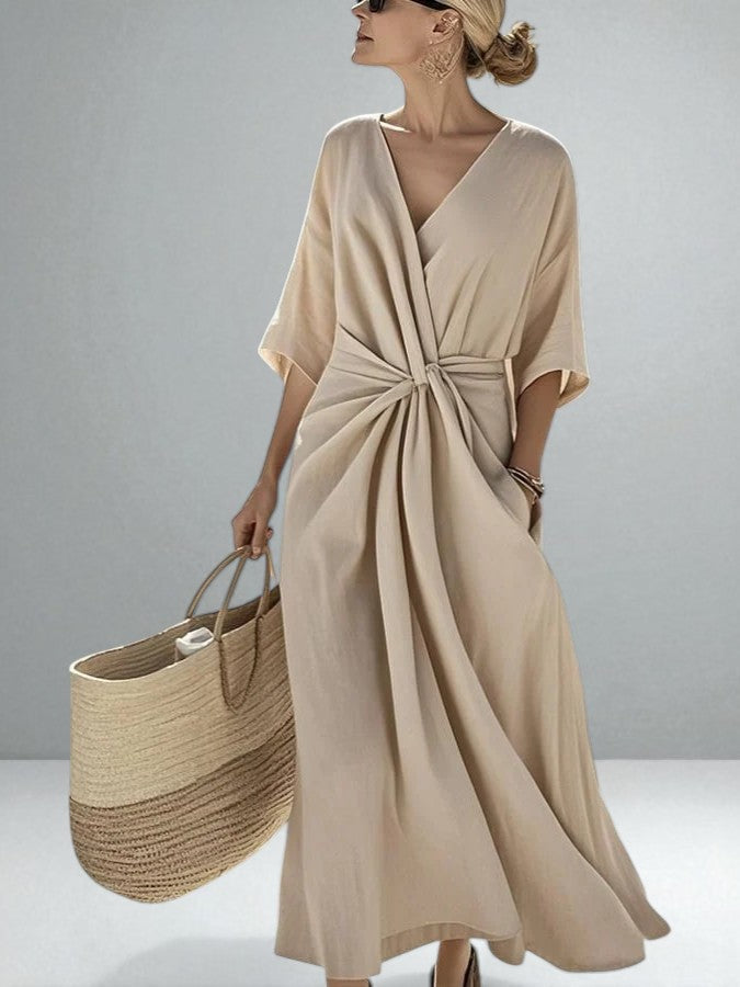 The Elara Twist Maxi Dress