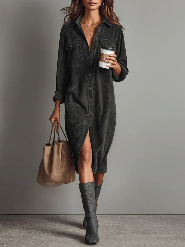 Sienna | Relaxed Button Midi Dress