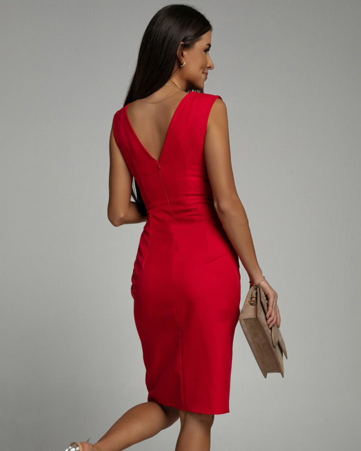 The Nadinee V-Neck Slit Dress