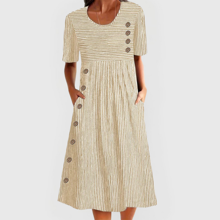 Maeve | Striped Midi Dress