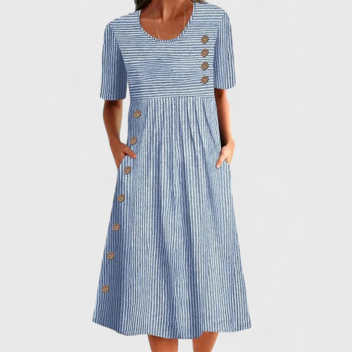 Maeve | Striped Midi Dress