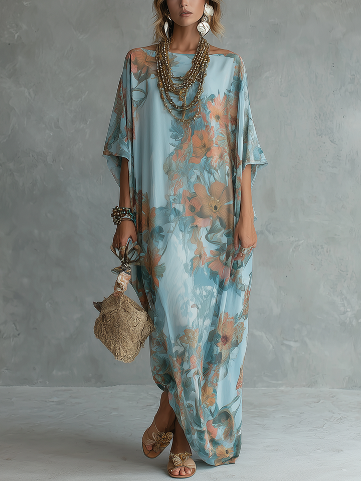 Luna | Relaxed Floral Kaftan Dress