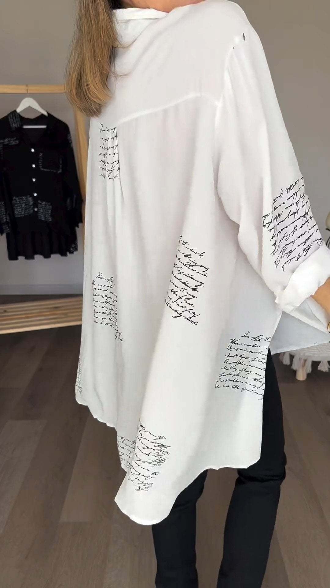Tiemona | Script Button-Up Shirt