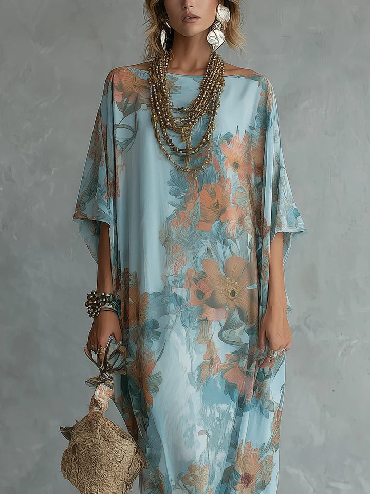 Luna | Relaxed Floral Kaftan Dress