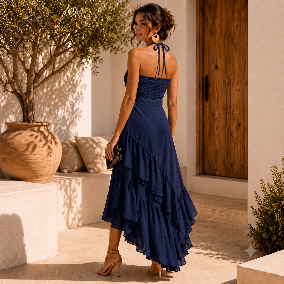 Carla™ | Elegant Asymmetric Hem Dress