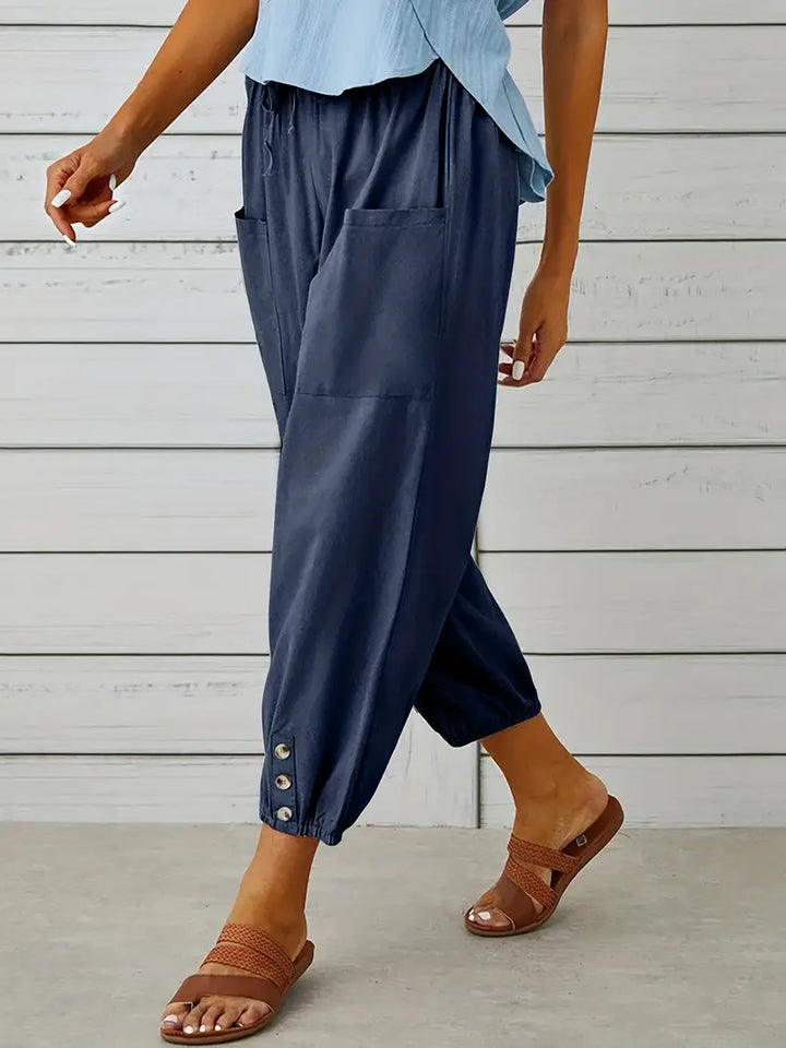 Women's Casual Drawstring Pants | Loose-Fit
