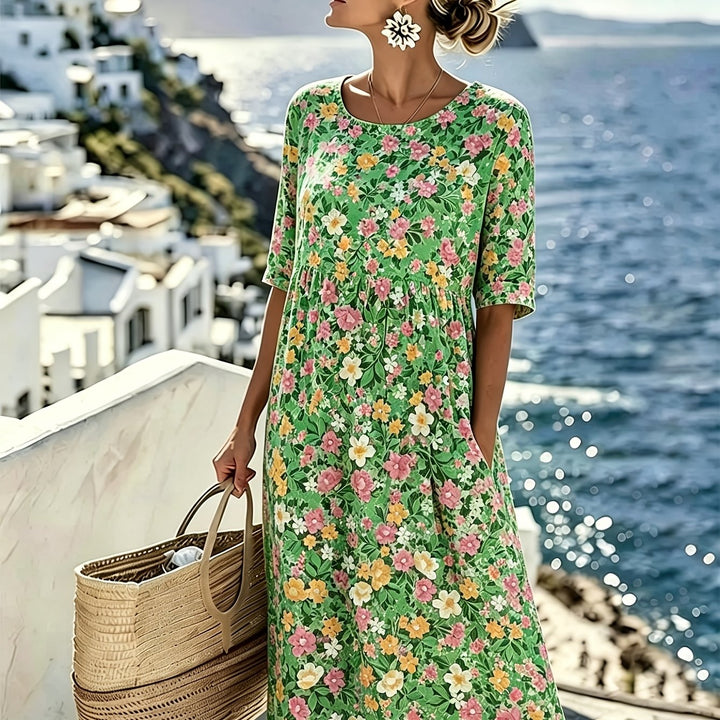 Grace™ - Elegant Floral Summer Midi Dress