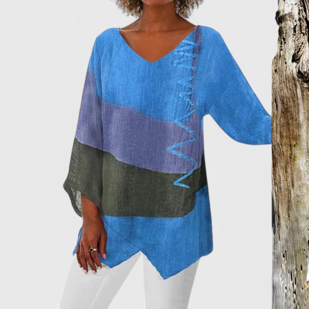 Elysia | V-Neck Tunic Blouse