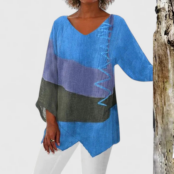 Elysia | V-Neck Tunic Blouse