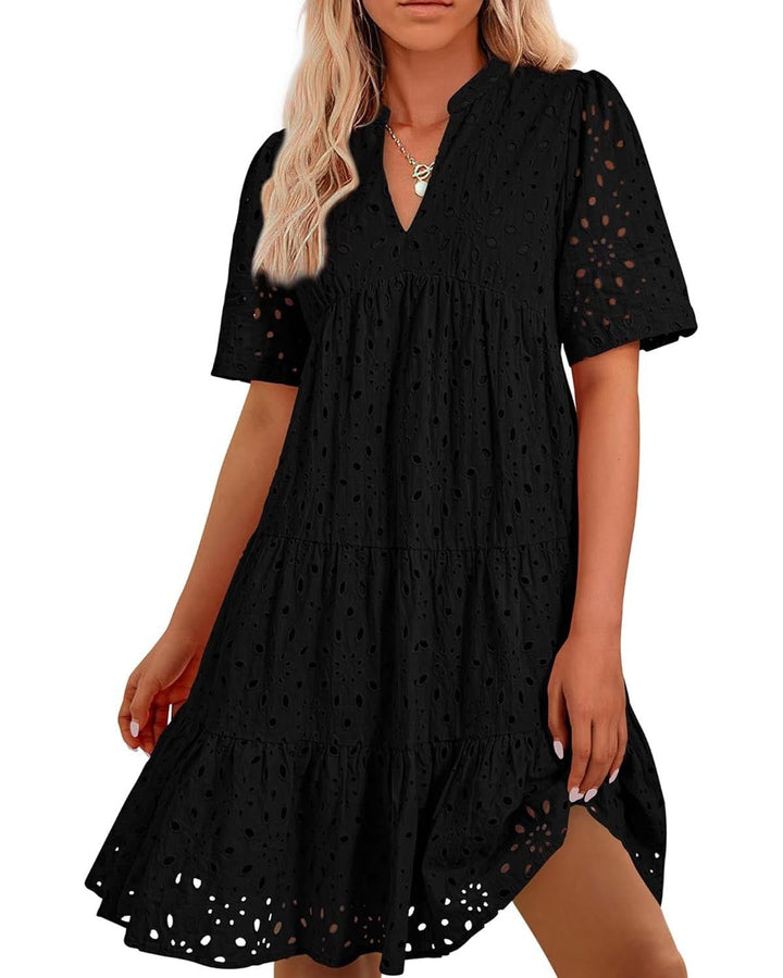 Elle | Lace Ruffle Dress