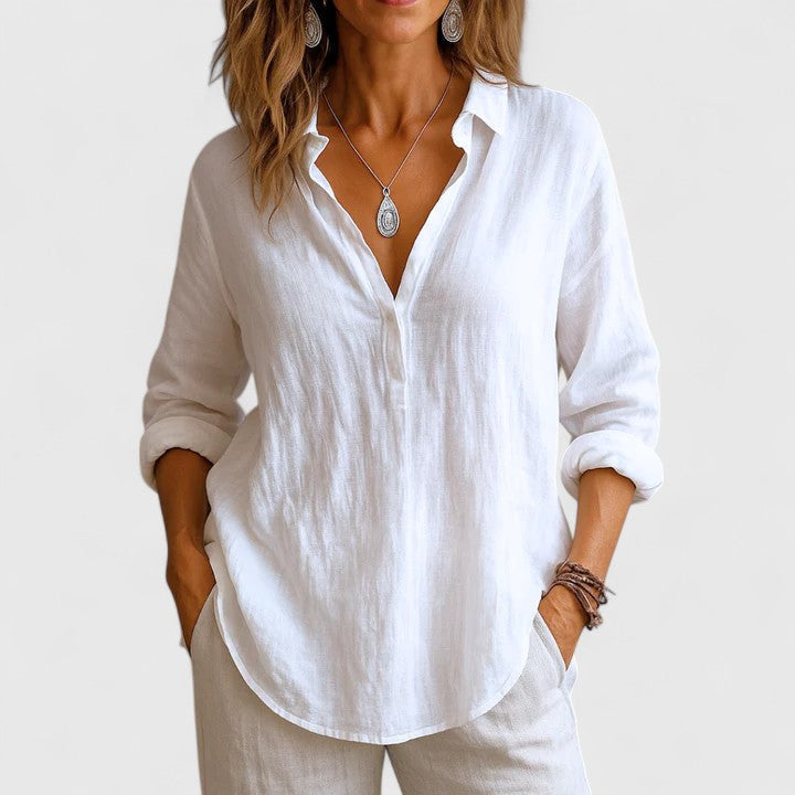 Franzina | Classic Linen Blouse