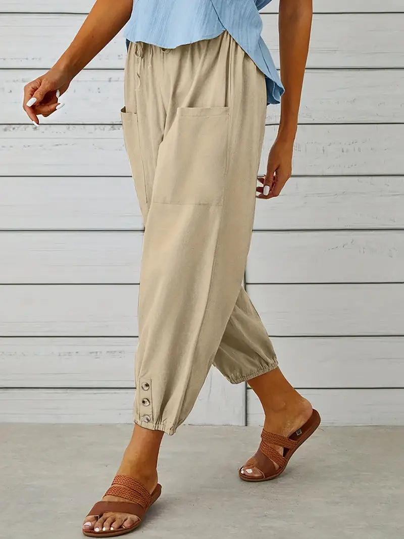 Women's Casual Drawstring Pants | Loose-Fit