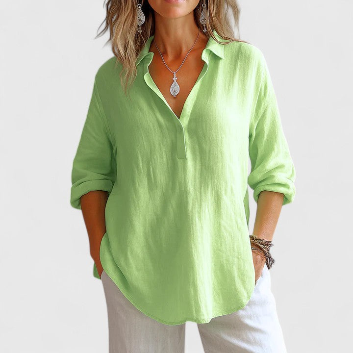 Franzina | Classic Linen Blouse