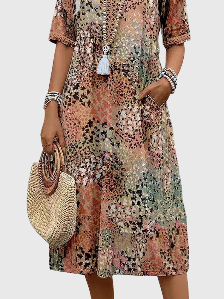 Antonina | Elegant Floral Midi Dress