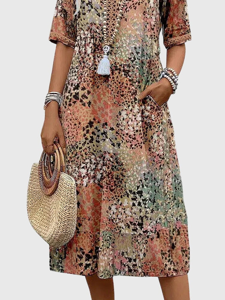 Antonina | Elegant Floral Midi Dress