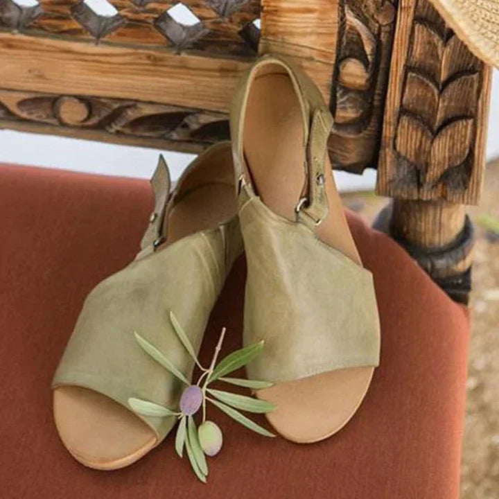 MINIMAL OLIVE SANDALS