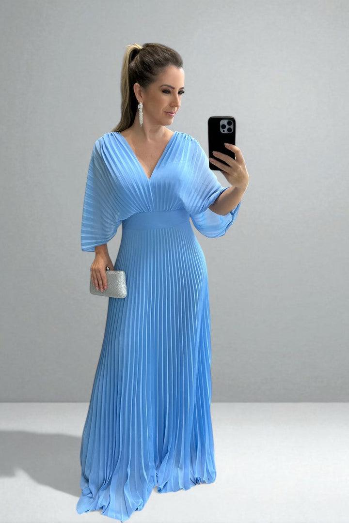 The Amara Pleated Maxi Dress