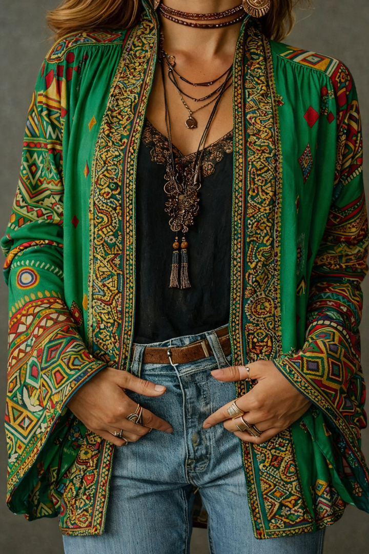 Kerrie - Premium Velvet-Touch Bohemian Kimono