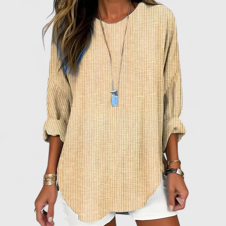 Rhea - Cozy Stripe Blouse