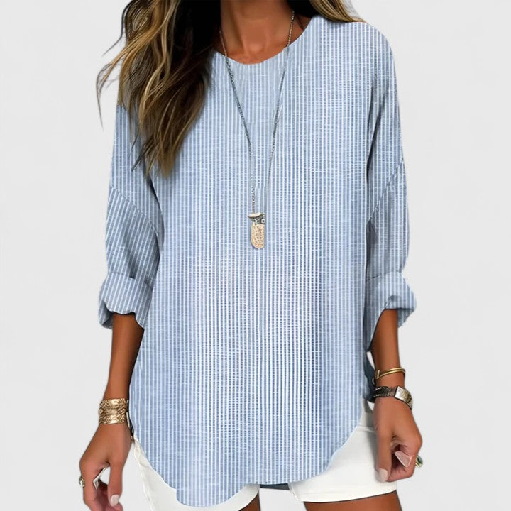 Rhea - Cozy Stripe Blouse
