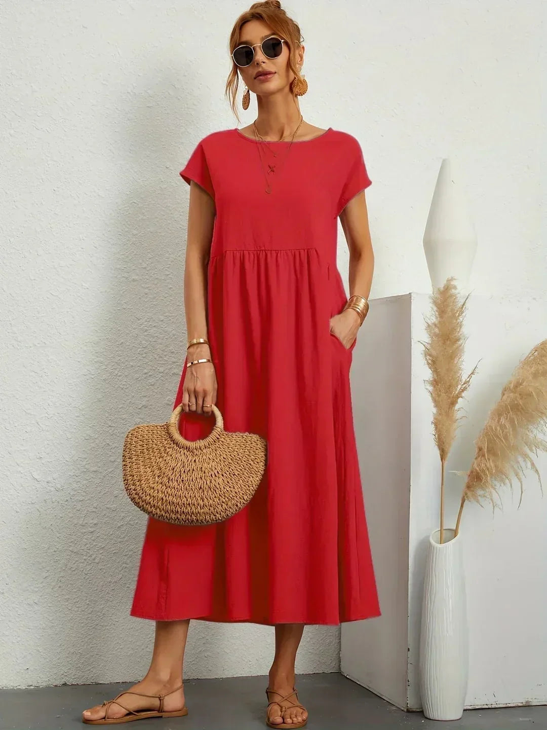 Ursina™ | Fluid Midi Dress