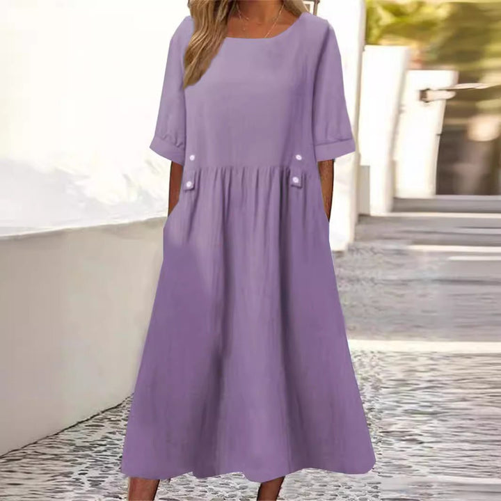 Lilano | Evans Button-Accent Midi Dress