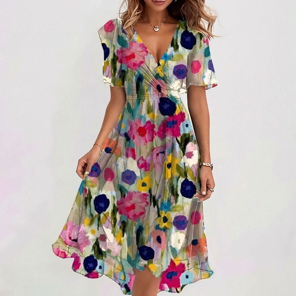 Luna | Floral Elegance Summer Dress