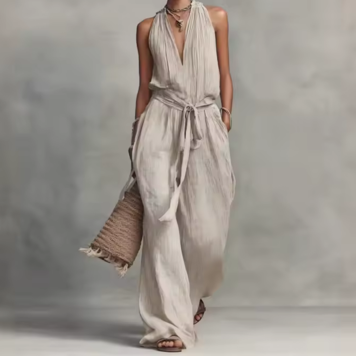SERAPHINA | FLOWING HALTER JUMPSUIT