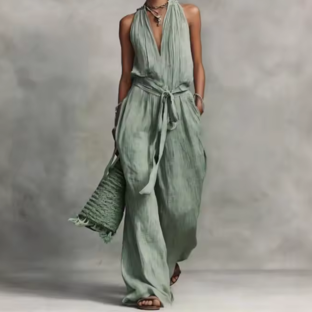 SERAPHINA | FLOWING HALTER JUMPSUIT