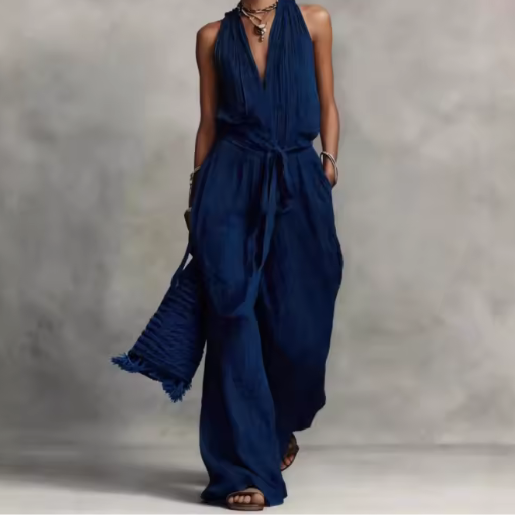SERAPHINA | FLOWING HALTER JUMPSUIT