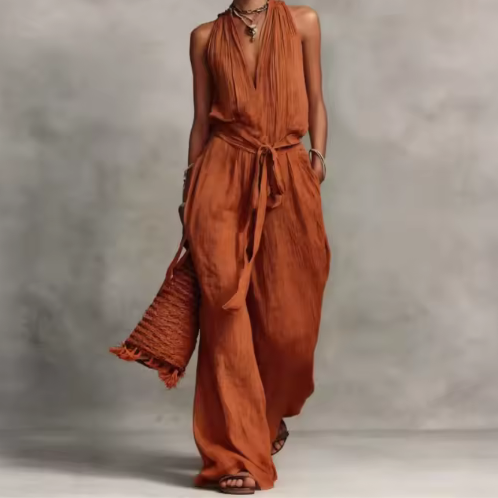 SERAPHINA | FLOWING HALTER JUMPSUIT