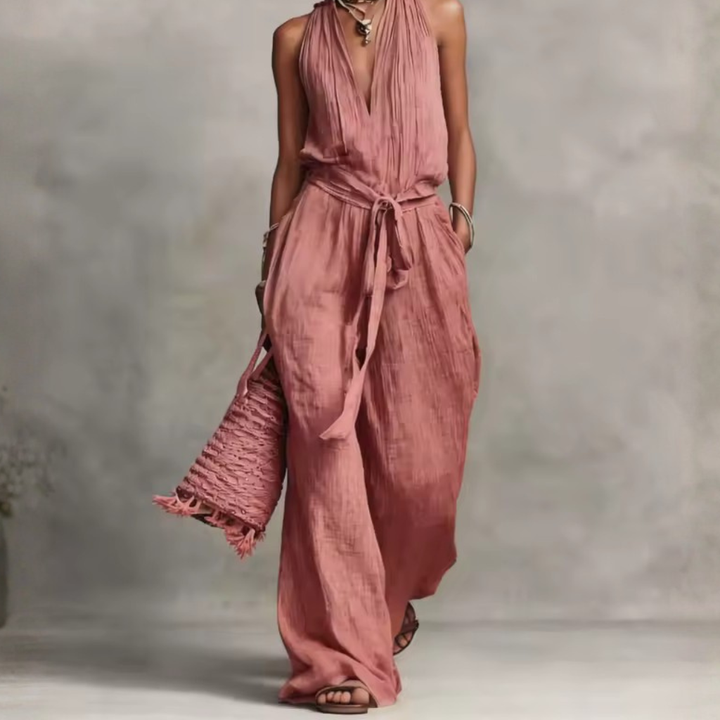 SERAPHINA | FLOWING HALTER JUMPSUIT