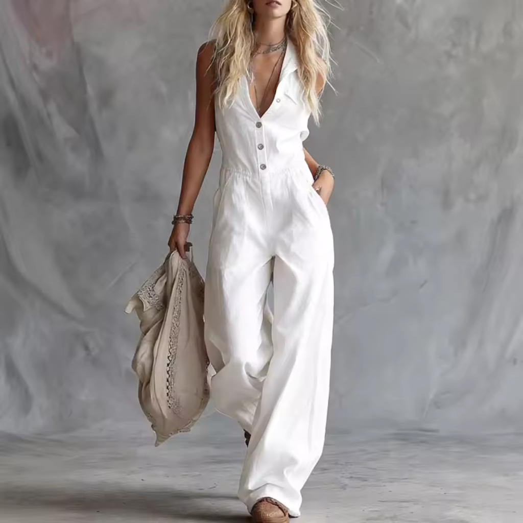 VALERIA | ELEGANT BUTTON JUMPSUIT