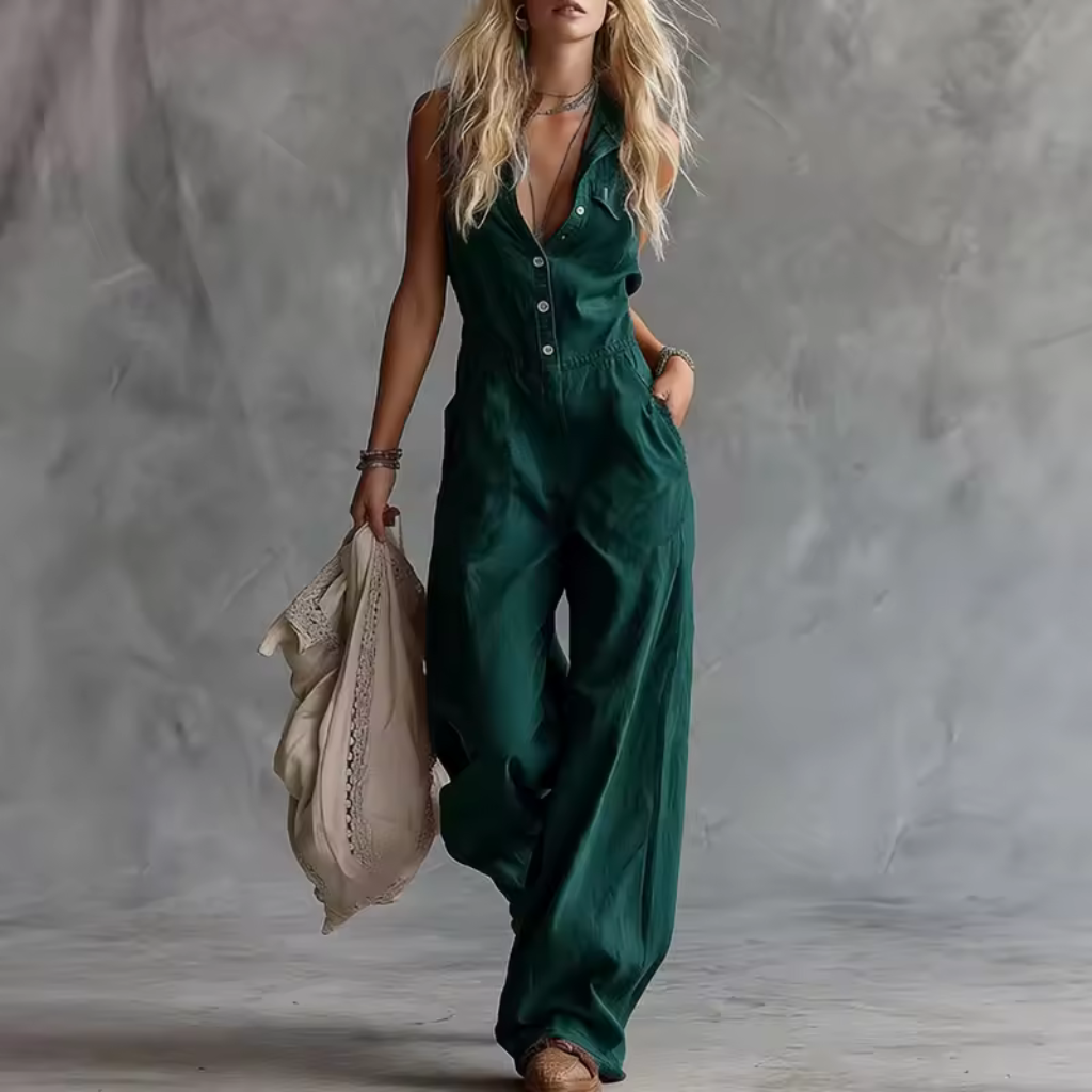 VALERIA | ELEGANT BUTTON JUMPSUIT