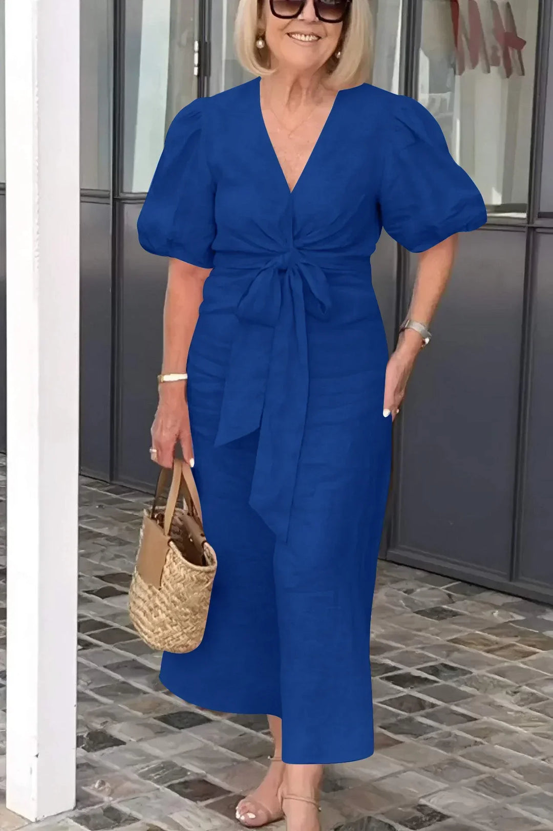Natasha - Elegant V-Neck Dress