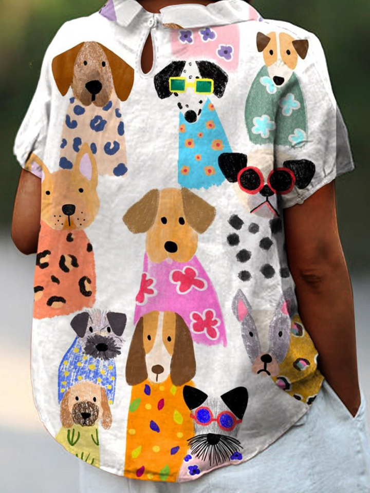 Haylee | Dog Print Shirt