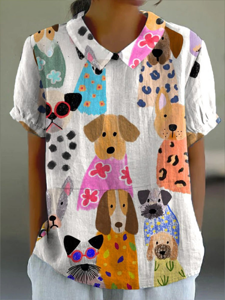 Haylee | Dog Print Shirt