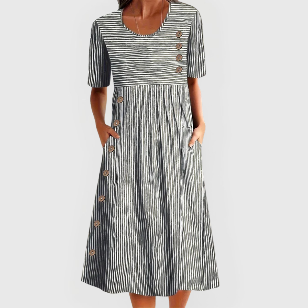Maeve | Striped Midi Dress