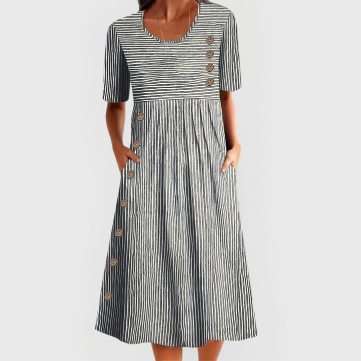 Maeve | Striped Midi Dress