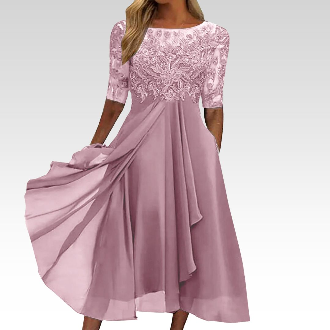 Harper™ | Elegant Lace Midi Dress