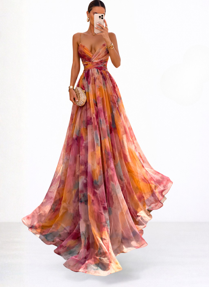 The Juliette Watercolor Maxi Dress