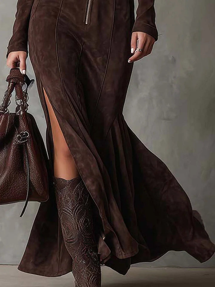 Camila | Sculpted Zip Maxi Dress
