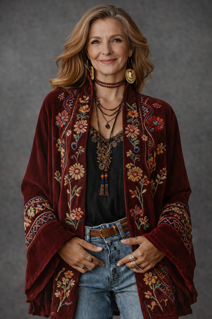Kerrie - Premium Velvet-Touch Bohemian Kimono