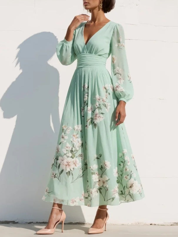 Olivia | Floral Elegance Midi Dress