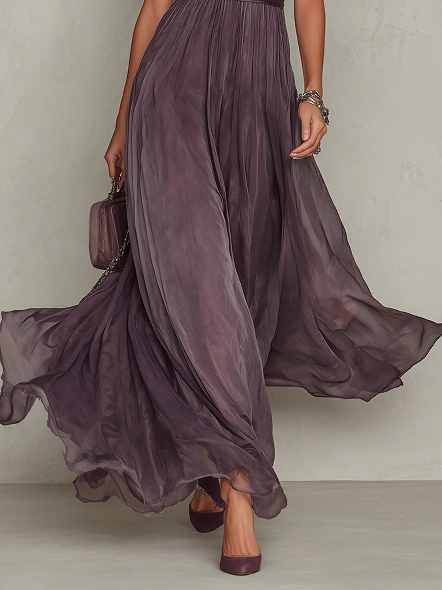 Amara | Flowing Chiffon Maxi Dress