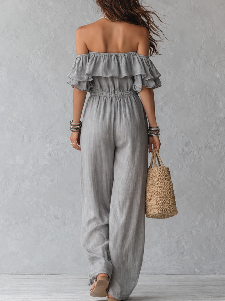 Noelle | Ruffled Off-Shoulder Set