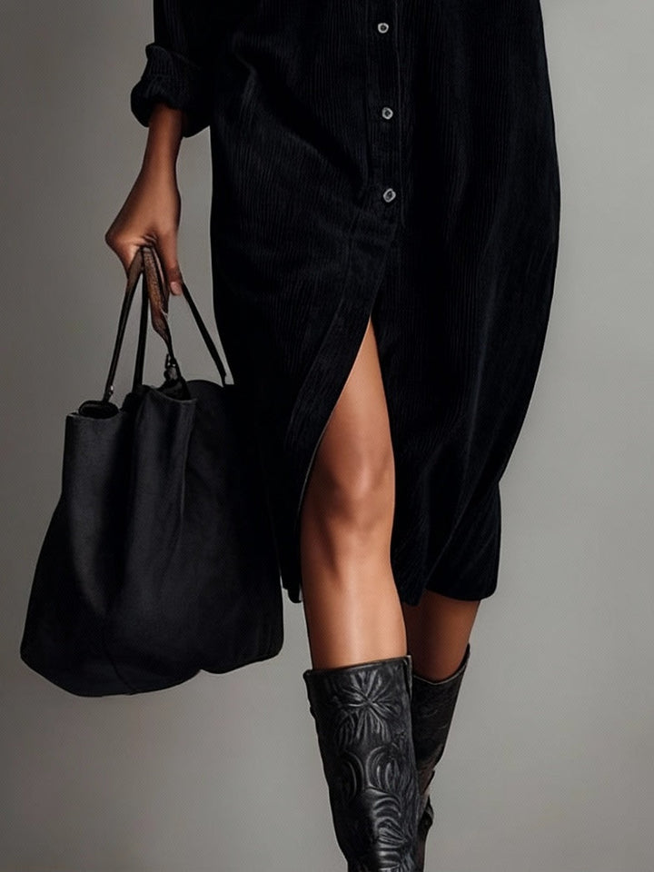 Sienna | Relaxed Button Midi Dress